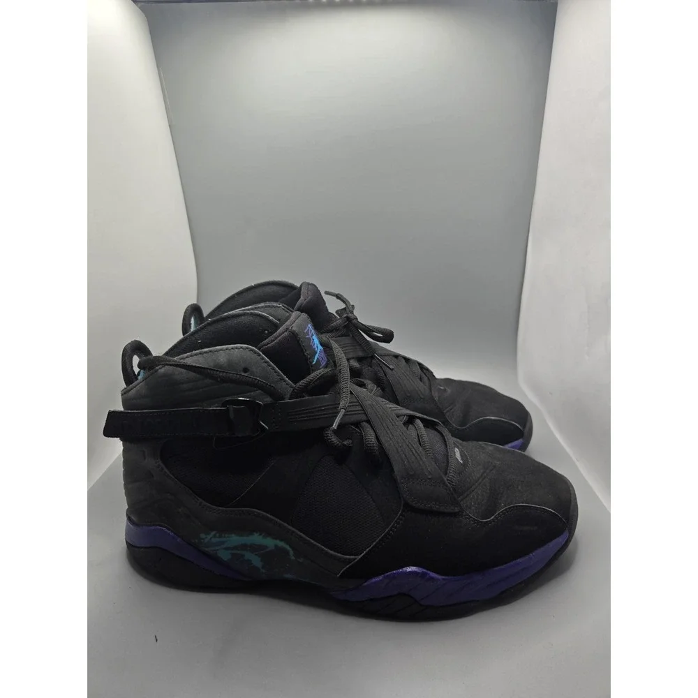 Jordan 8.0 Aqua Black‎ Bright Concord 2011 - Men's Size 10.5 - 467807-009
